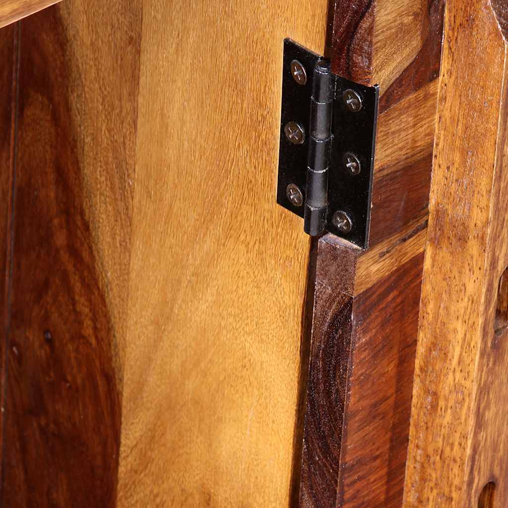 Writing Desk with 1 Drawer and 1 Cabinet Solid Acacia Wood